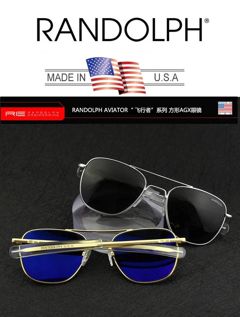 RE Sonnenbrille Mann Amerikanische Armee Militär Luftfahrt Pilot Sonnenbrille Frau Luxus Marke Vintage Metall Titan Rahmen Glas Objektiv – Detail 4