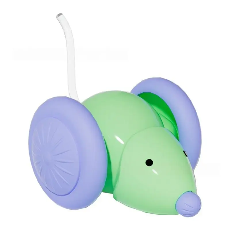 YSUN-Interactive Cat Electric Mouse Car Automatic Teaser Kitten Pet Rechargeable Obstacle Avoidance Cat Car