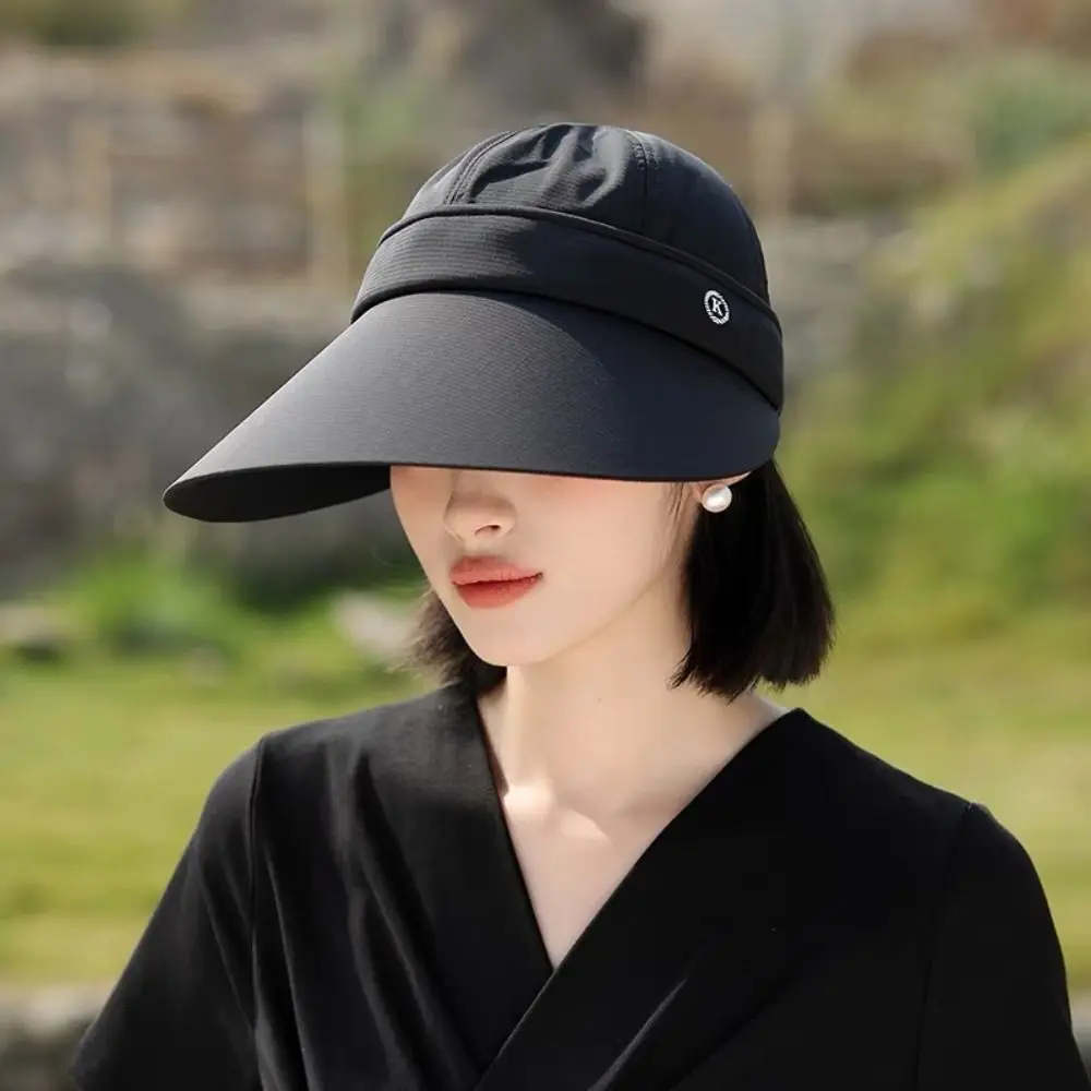 

New Foldable Women's Summer Hat UV Protection with Removable Cap Top Sun Hats Sunscreen Adjustable Big Brim Golf Sports Hat