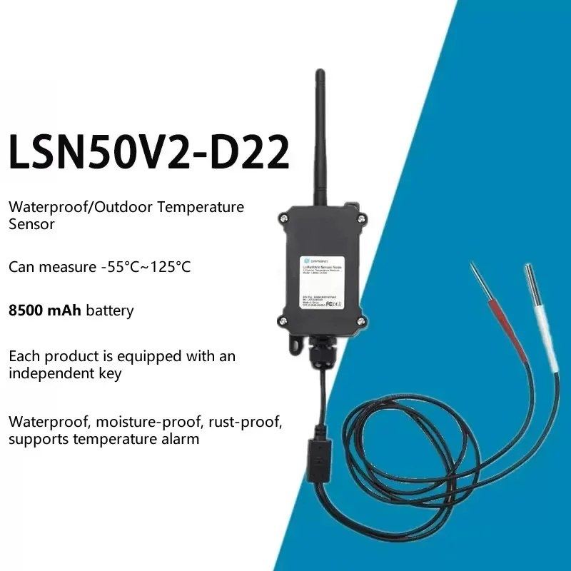 

LSN50v2-D22-LoRaWAN водонепроницаемый/наружный датчик температуры, влагостойкий температурный сигнал