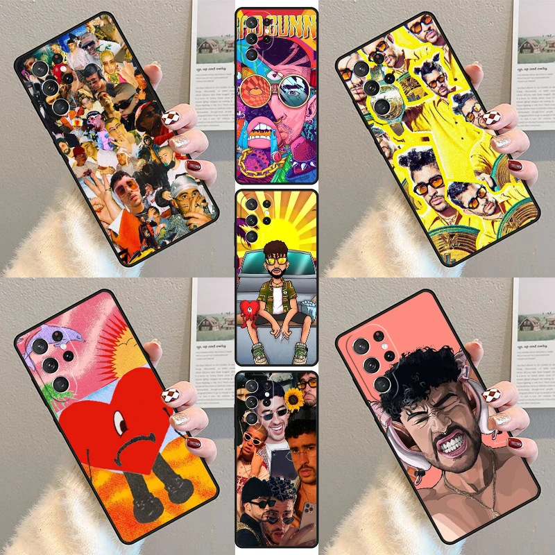 Bad bunny mafia Phone Case For Samsung Galaxy S23 S21 S20 FE S24 S22 Ultra Note20 S10 S9 S8 Plus Silicone Cover