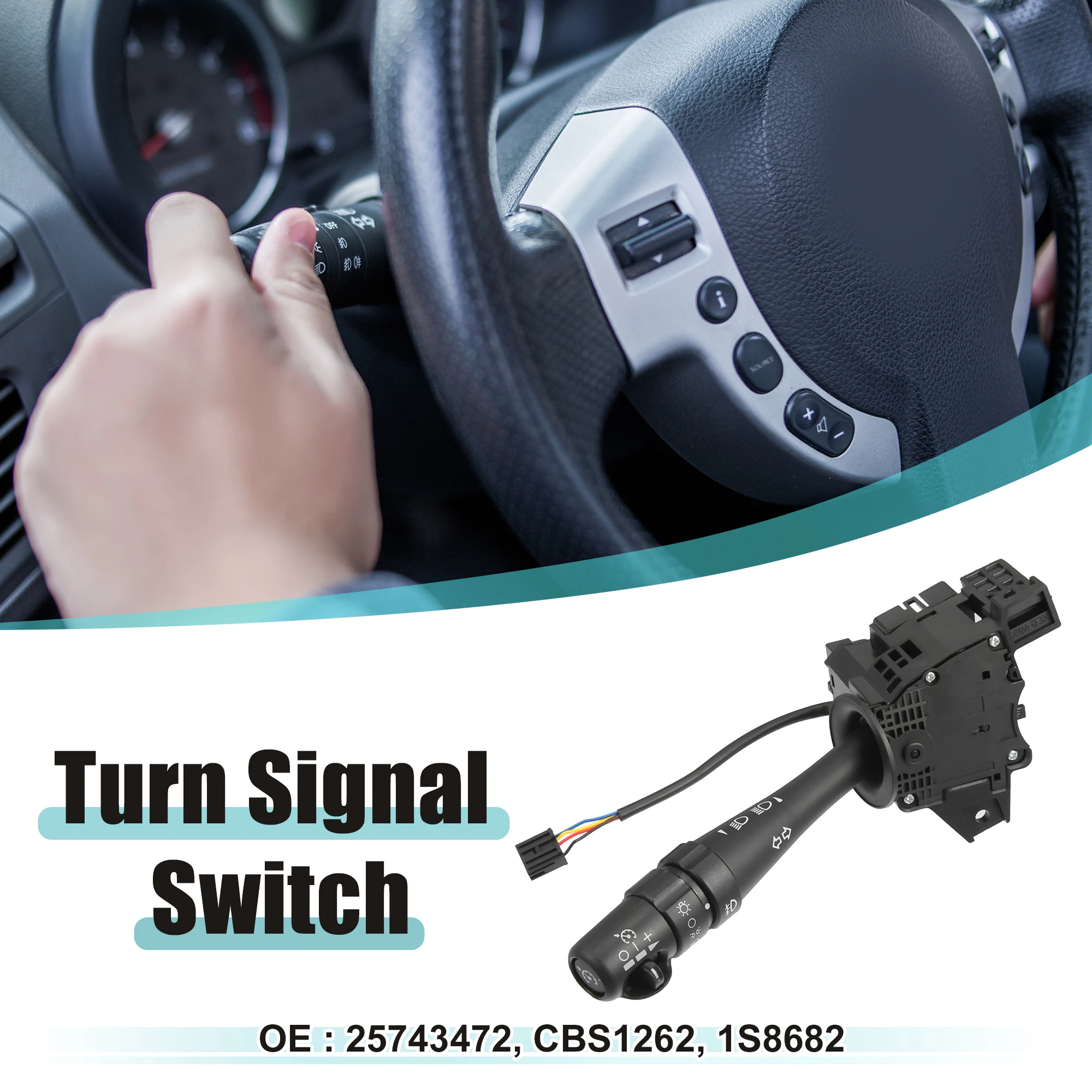 

X Autohaux Car Steering Column Turn Signal Switch Cruise Control Switch 25743472 for Cadillac CTS SRX 2004-2007 Auto Accessories