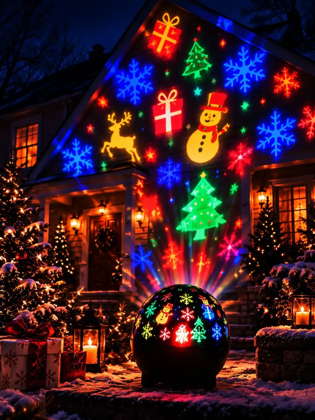 LED Halloween Projector Lamp, USB Powered Holiday Projection Light For Halloween Party, Bedroom & Room Decor, Christmas Snowflake Projector For Holiday Home, Living Room And Festive Decoration