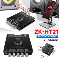 ZK-HT21 Audio Power Amplifier Module DC15-36V TDA7498E Amplifier Board Module 160WX2+220W 2.1 Channel HiFi Bluetooth-Compatible