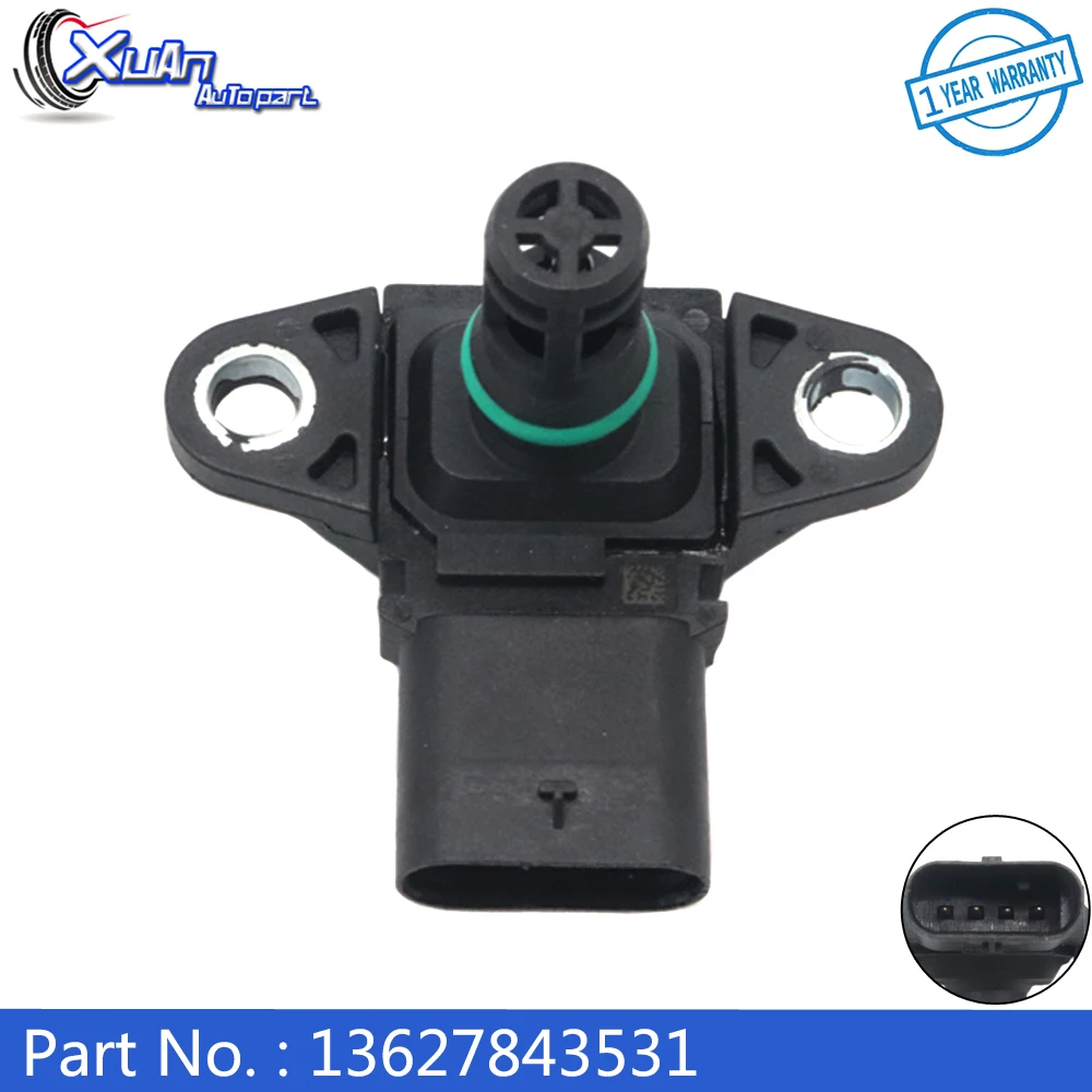 XUAN Intake Manifold MAP Pressure Sensor 13627843531 For BMW 3.5 135I 335I N20 N54 X1 X3 X4 X5 X6 Z4 E84 E89 F06 F07 F10 F11