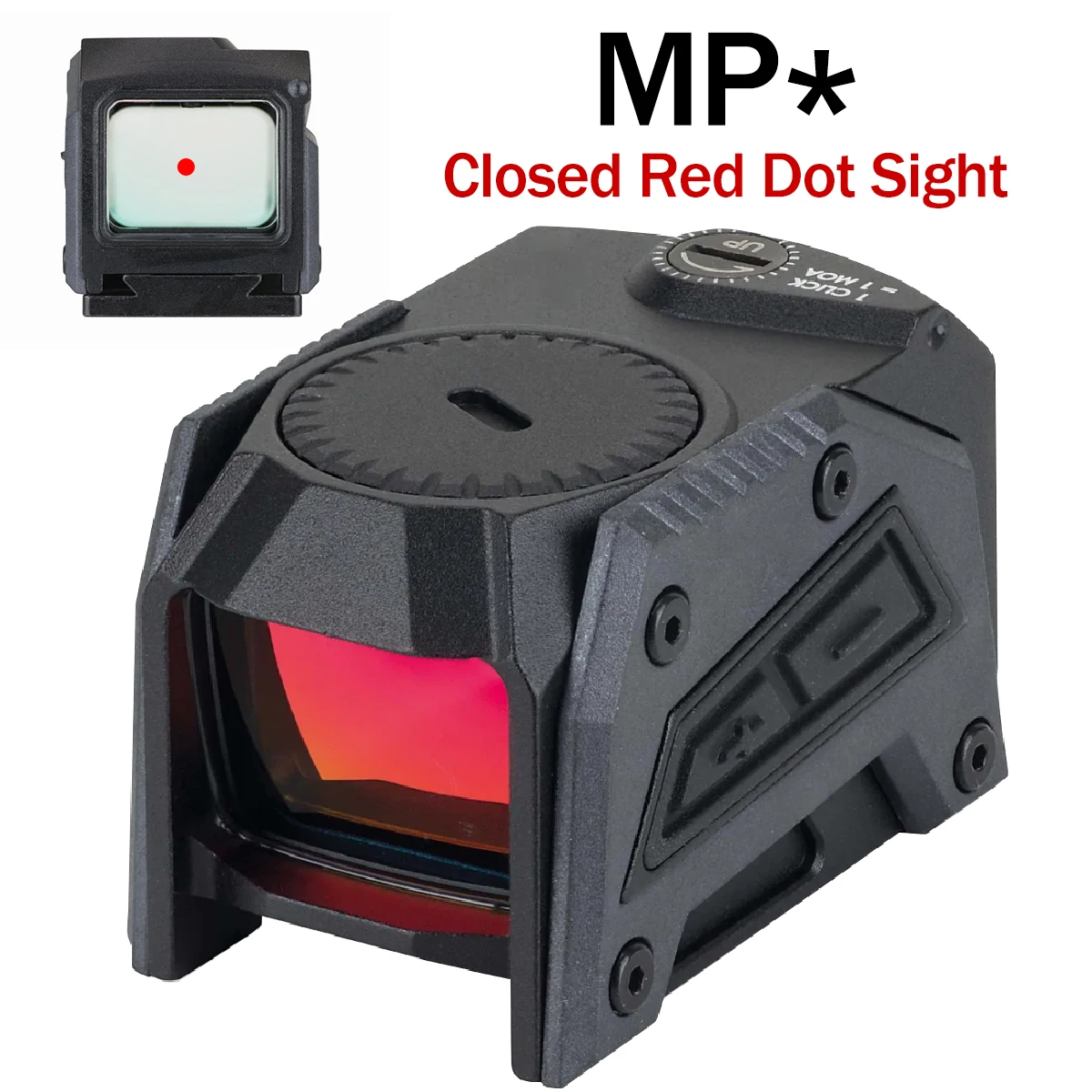 MP* Red Dot Sight 3.3MOA Compact Hunting Airsoft Scope W/Motion Sensing Tactical Reflex Rifle Scope Fit Optical Sight