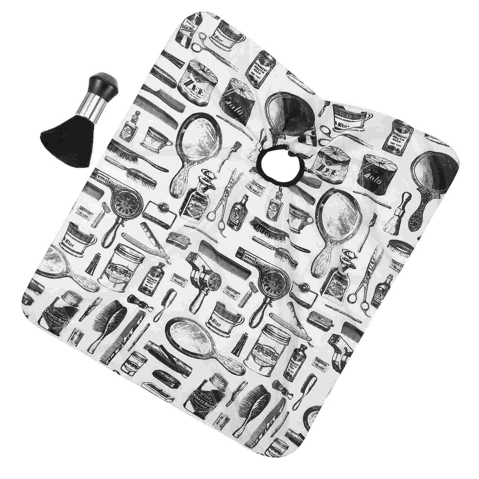 

Hair Dye Shawl Scarf Haircut Cleaning Brush Set Barber Cape for Men Duster 17200X14500X050CM Cutting Stripe