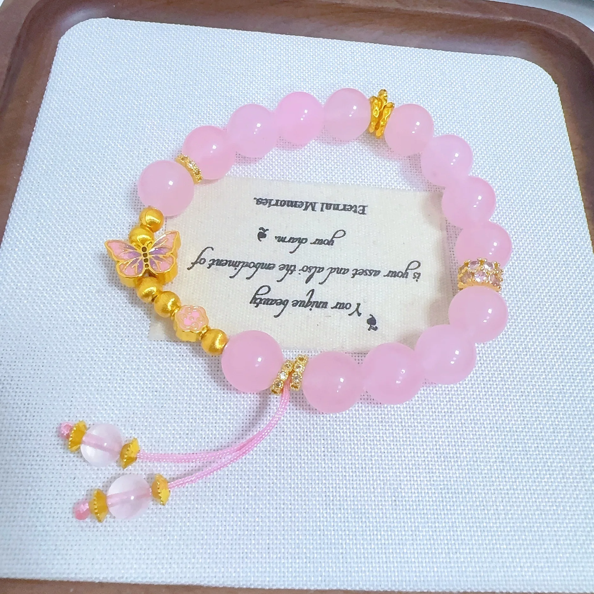 

Plated With Genuine Gold Preservation Method Sand Gold Ancient Style Pearl Girl Peach Blossom Transportation Niche Girls Gift