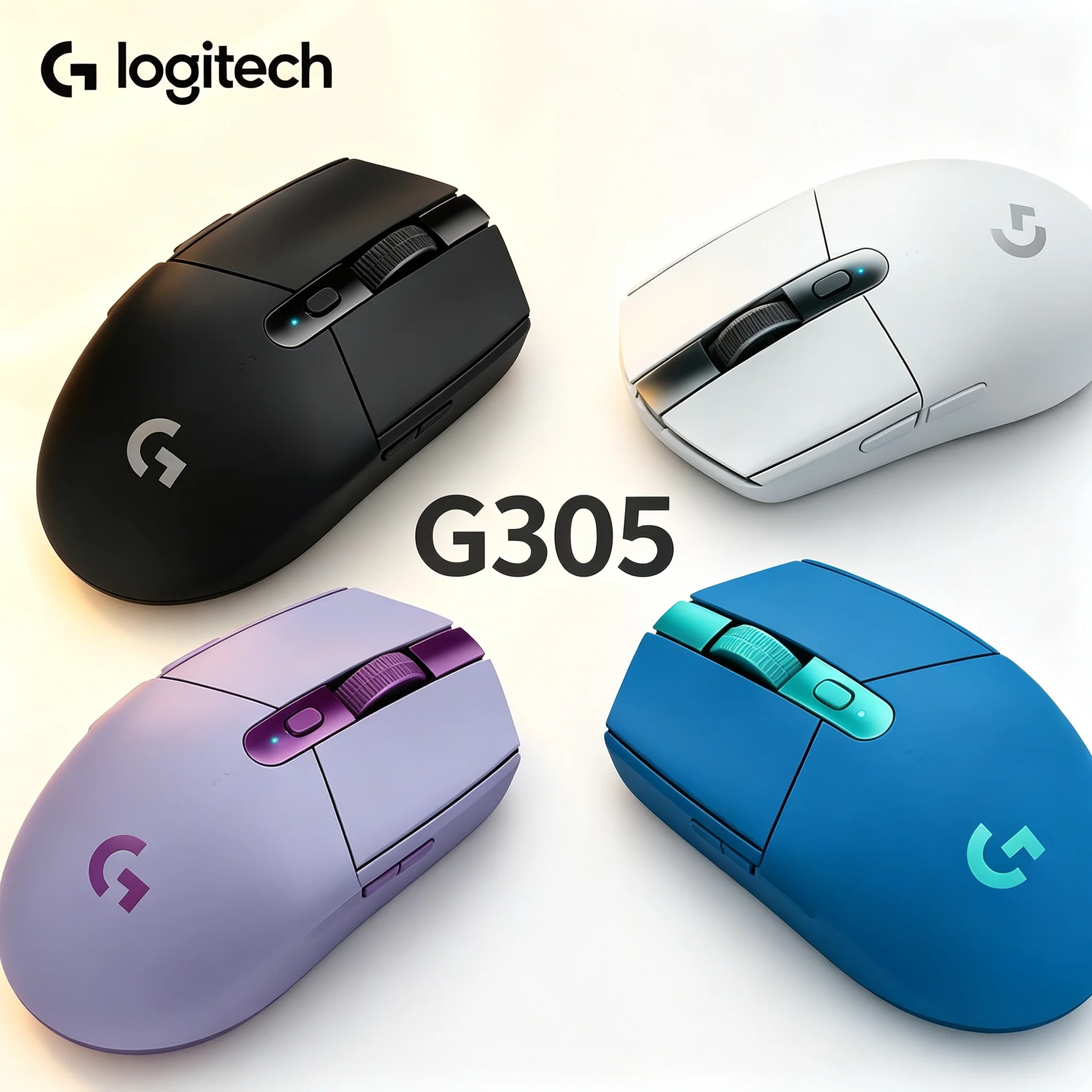 Logitech G305 LIGHTSPEED Wireless Gaming Mouse, Long‑Lasting Battery Power, HERO High Precision Sensor, Light‑Weight Ergonomic S