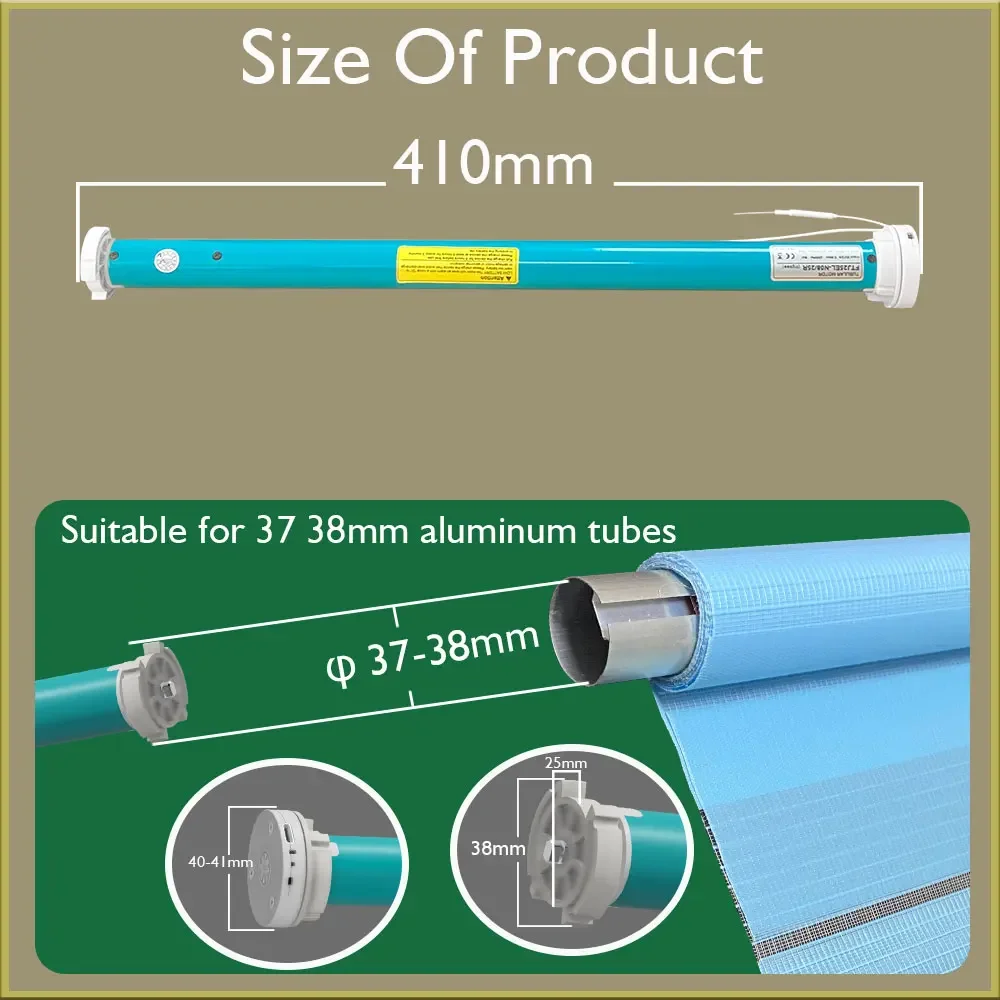 for Tuya Zigbee Battery Window Blinds Smart Curtains Motor Roller Blind Automatic Wire Free Tubular Blind For 37 38mm Tube