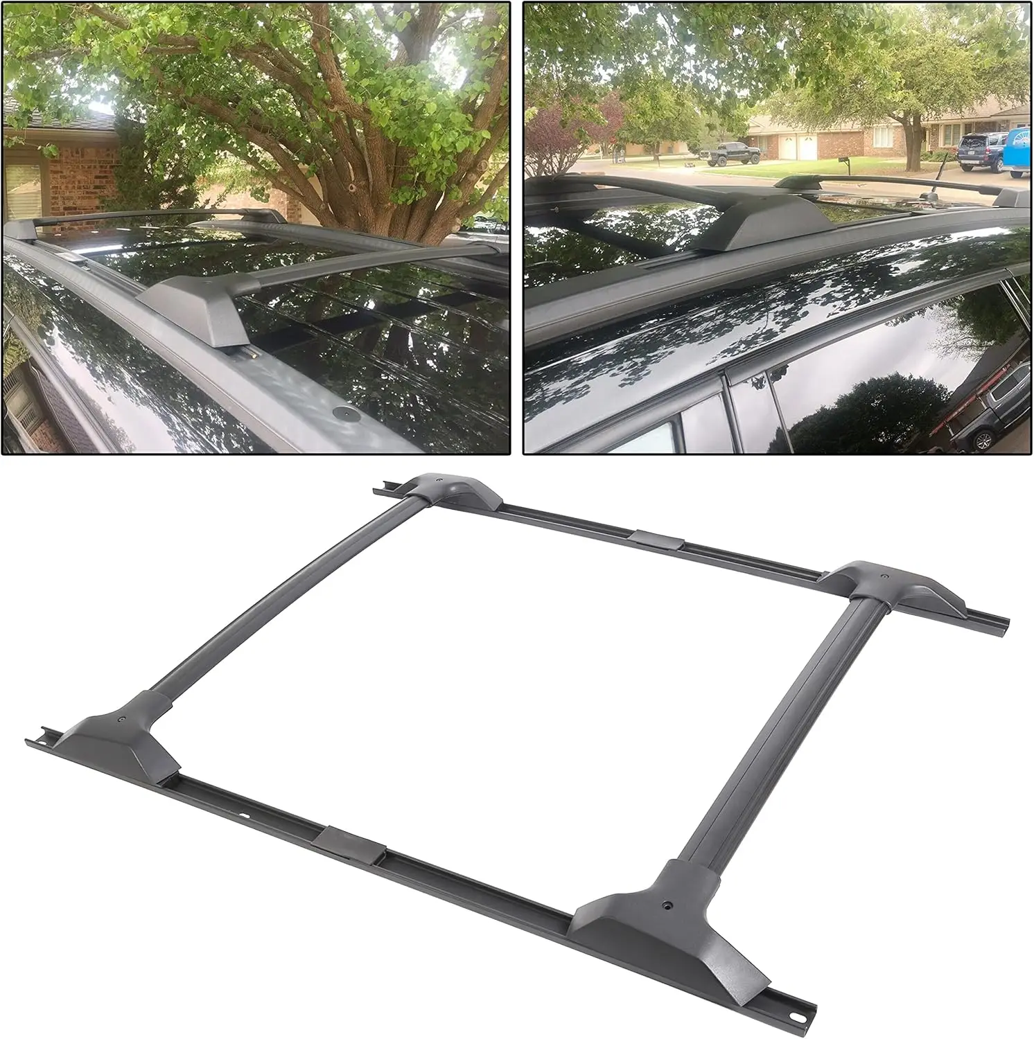 

Roof Rack Set Cross Bars & Side Rail Compatible with 2009-2017 Chevy Chevrolet Traverse LS/LT/LTZ Factory Style Replacement for