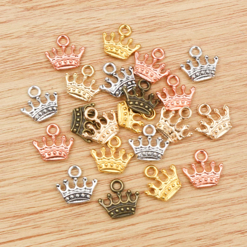 20pcs Charms Crown 13x14mm Tibetan Silver/Bronze Plated Pendants Antique Jewelry Making DIY Handmade Craft