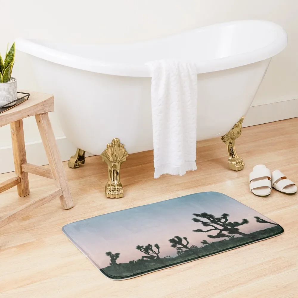 

moon glow over joshua trees Bath Mat For The Bathroom Accessories For Shower And Services Front Door Quick-Drying Bathroom Mat