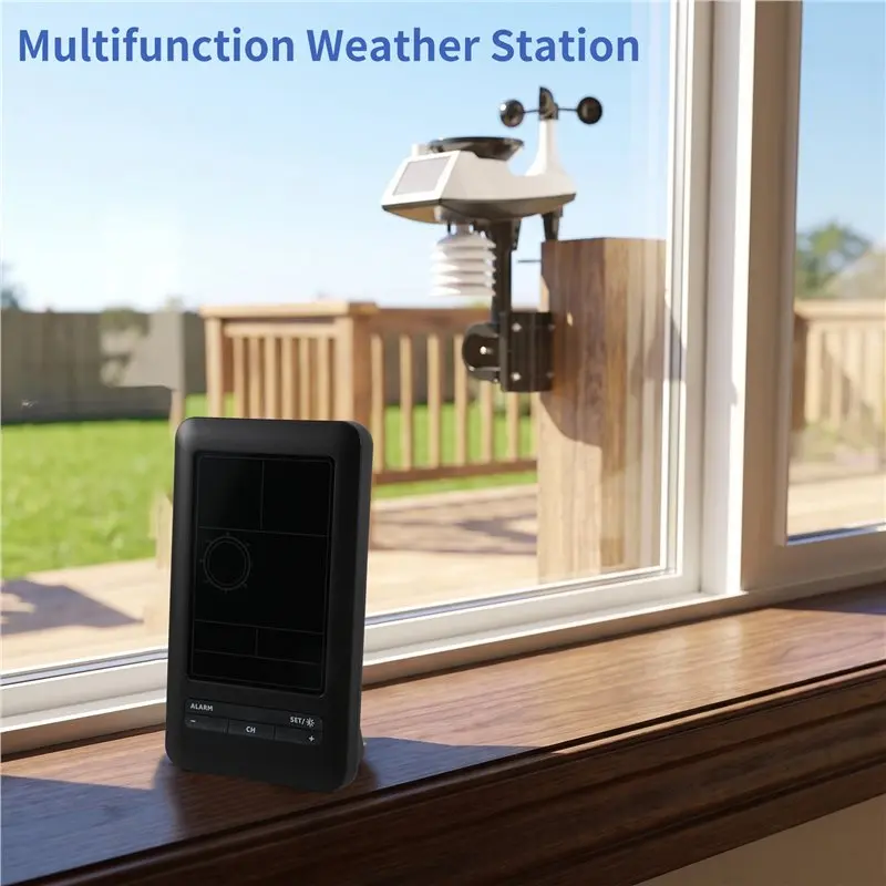 RALCA-Tuya Weather Station Alarm Wifi Digital Wind Speed Direction Rainfall Light Index Air Quality Temperature Humidity Meter