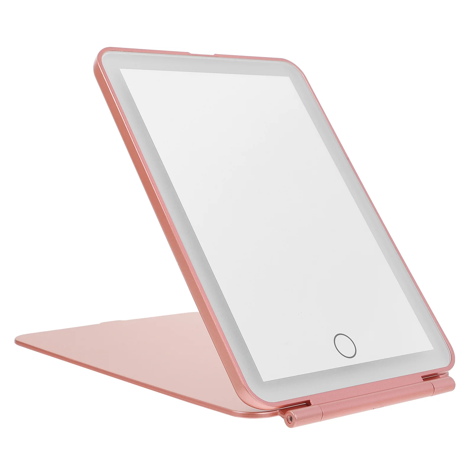 1 conjunto de espelho de maquiagem portátil ajustável luzes led reflexão base estável para uso diário viagem desktop espelho beleza