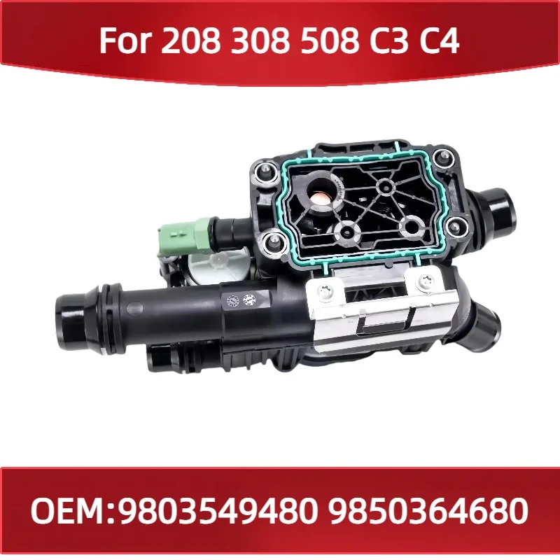 9803549480 9850364680 For Peugeot 208 308 508 for Citroen C3 C4 Brand New High Quality Coolant Thermostat Housing With Gasket