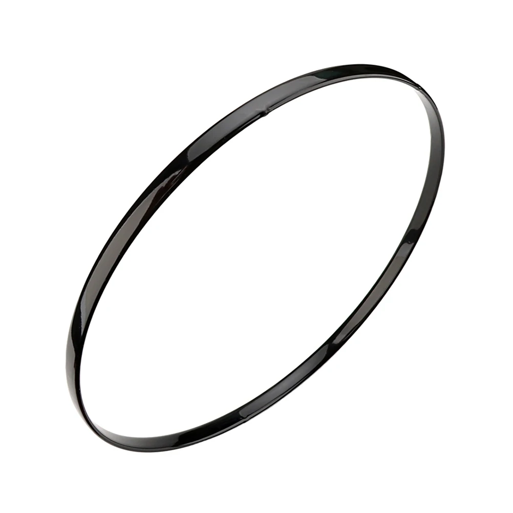 

12.58 Inch Black Rubber Drum Hoop For Percussion Instruments Enhanced Sound Stable Drumhead Replacement Durable Metal Hoop