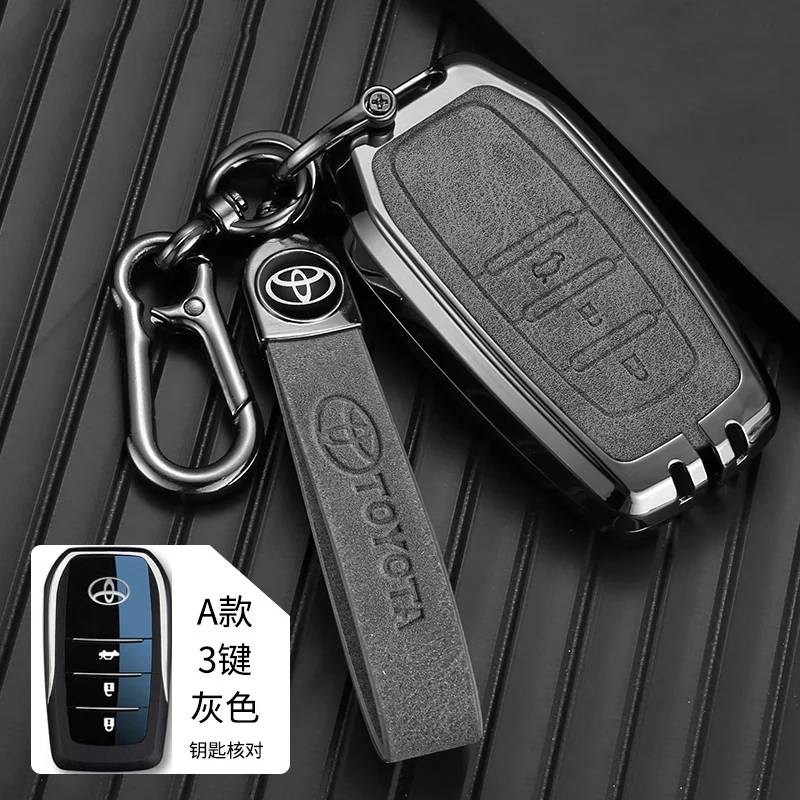 

Car Key Smart Remote Case Cover Shell For Toyota Hilux Innova Rav4 Fortuner Yaris 2021 Auto Shell Fob Keychain Accessories