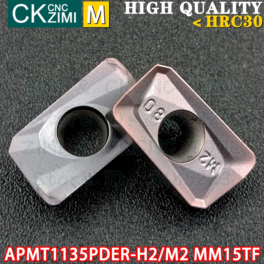APMT1135PDER-H2 MM15TF APMT1135PDER-M2 MM15TF Carboneto Inserir fresamento Insira Ferramentas APMT1135 APMT 1135 PDER H2 M2 CNC mecânicos Torno ferramentas de corte indexáveis
