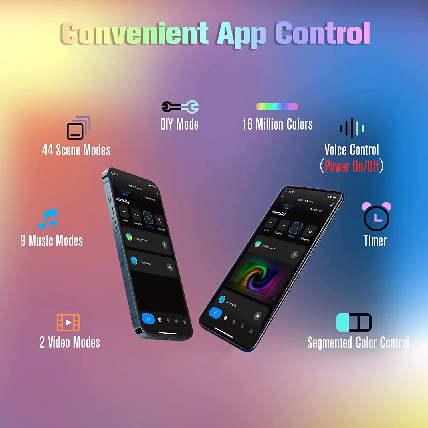 مصابيح خلفية LED لتلفزيون WiFi مع كاميرا، شريط إضاءة RGBIC مع تطبيق لتلفزيون 55-65 بوصة، يعمل مع Alexa وGoogle Assistant #6