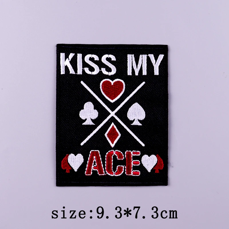 Punk Skull Patch Iron On Embroidered Patches For Clothing Thermoadhesive Patches On Clothes Hook Loop Patch For Clothes Stickers