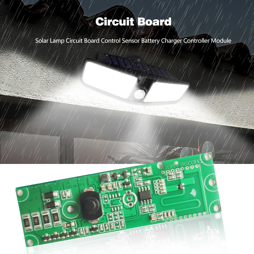 3.2V 3.7V Radar Induction Solar Wall Light PCB Solar Lamp Control Board Module Durable Household Solar Lamp Accessories