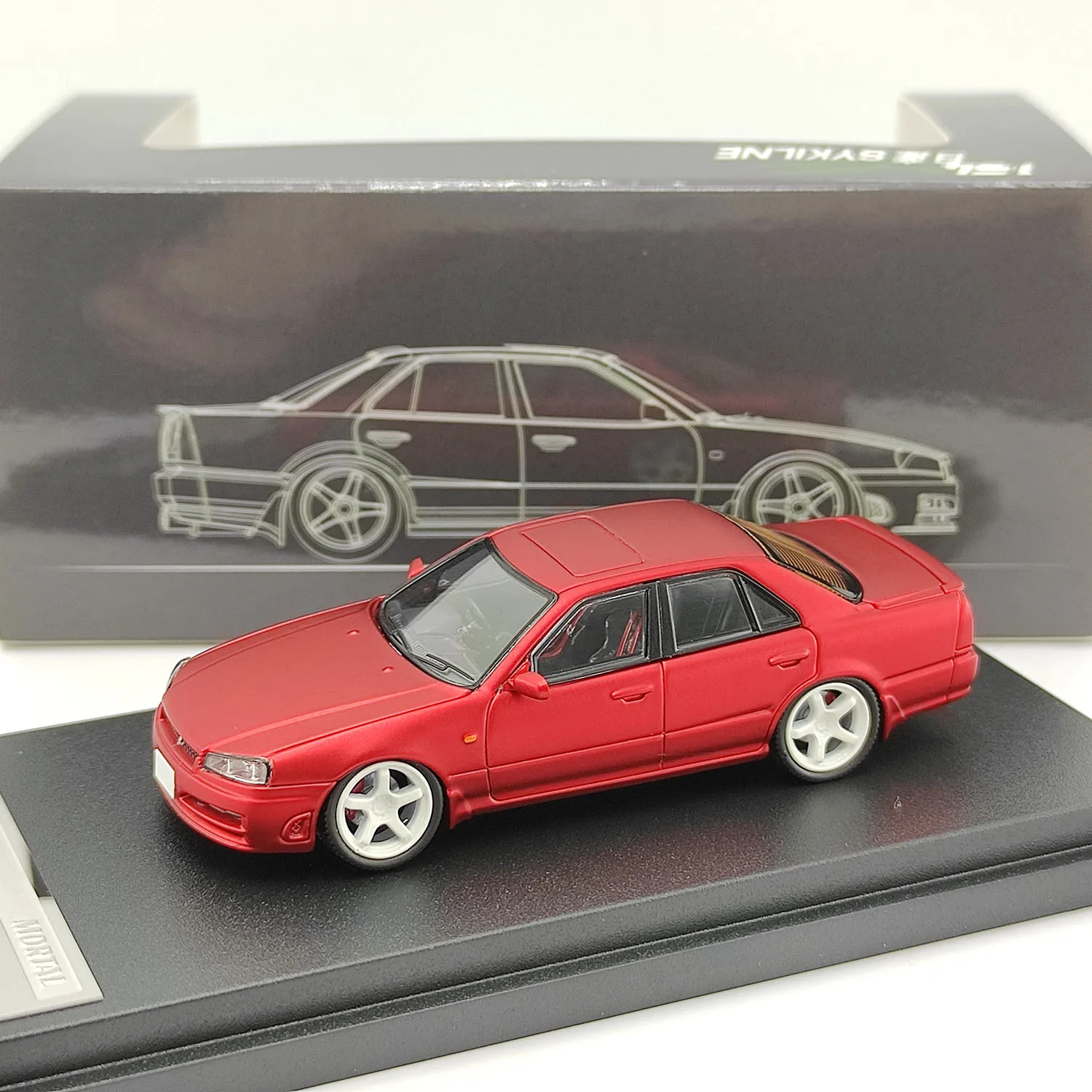 

Литой под давлением MORTAL совместный бренд OM масштаб 1:64 ER34 Uras SKYLINE модель автомобиля из сплава Коллекционная игрушка в подарок сувенир дисплей орнамент