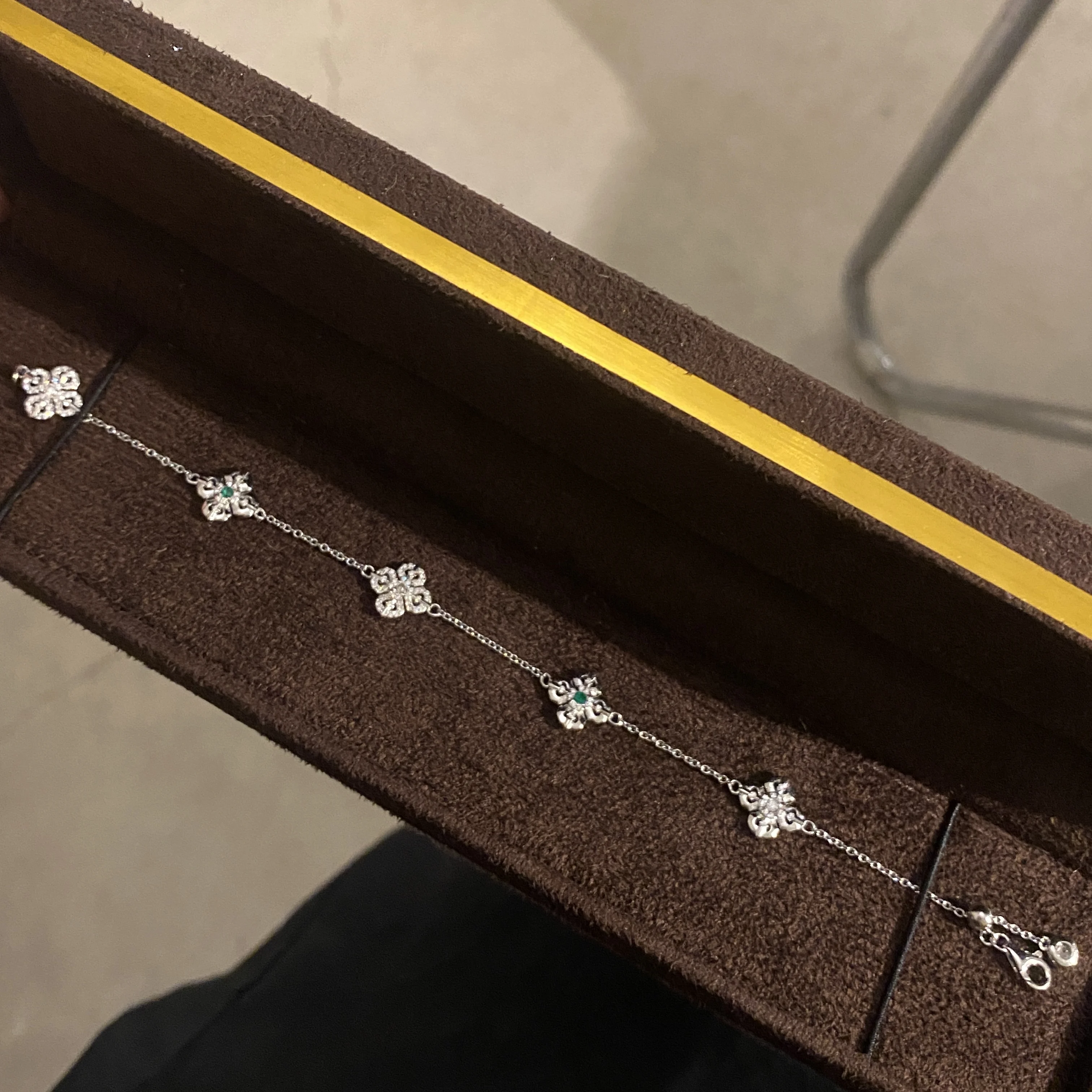 الرجعية مويسانيتي زهرة سوار S925 فضة فاخر قسط Handchain للنساء أنيق أنيق مجوهرات الزفاف هدية #5