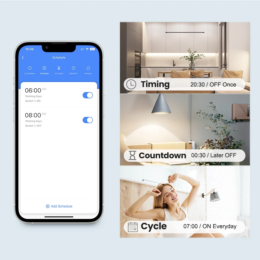AVATTO WiFi Smart Light Switch Modul, 1/2/3/4-fach DIY-Schalter, Neutralleitersteuerung, kompatibel mit Tuya, Alexa, Google Home – Detail 5