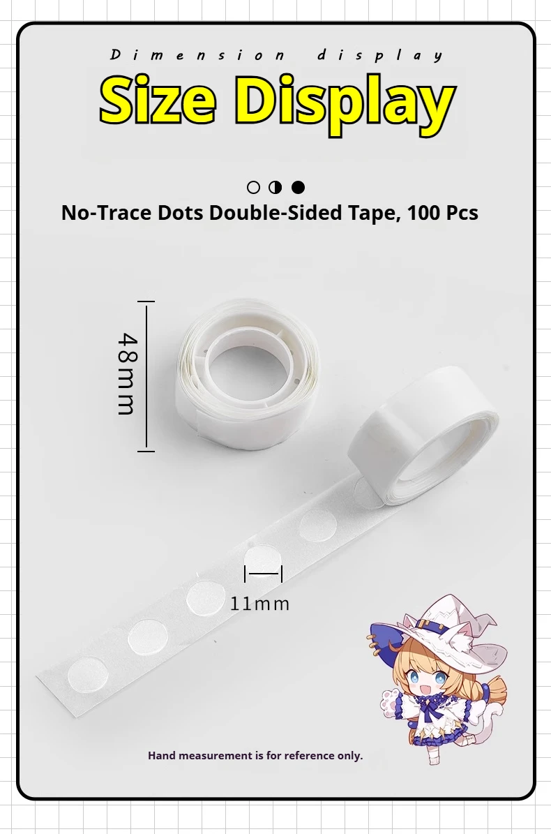 Traceless Transparent Double-Sided Adhesive Dots, Round Double-Sided Tape, High Adhesion Balloon Decorations, Nano Glue