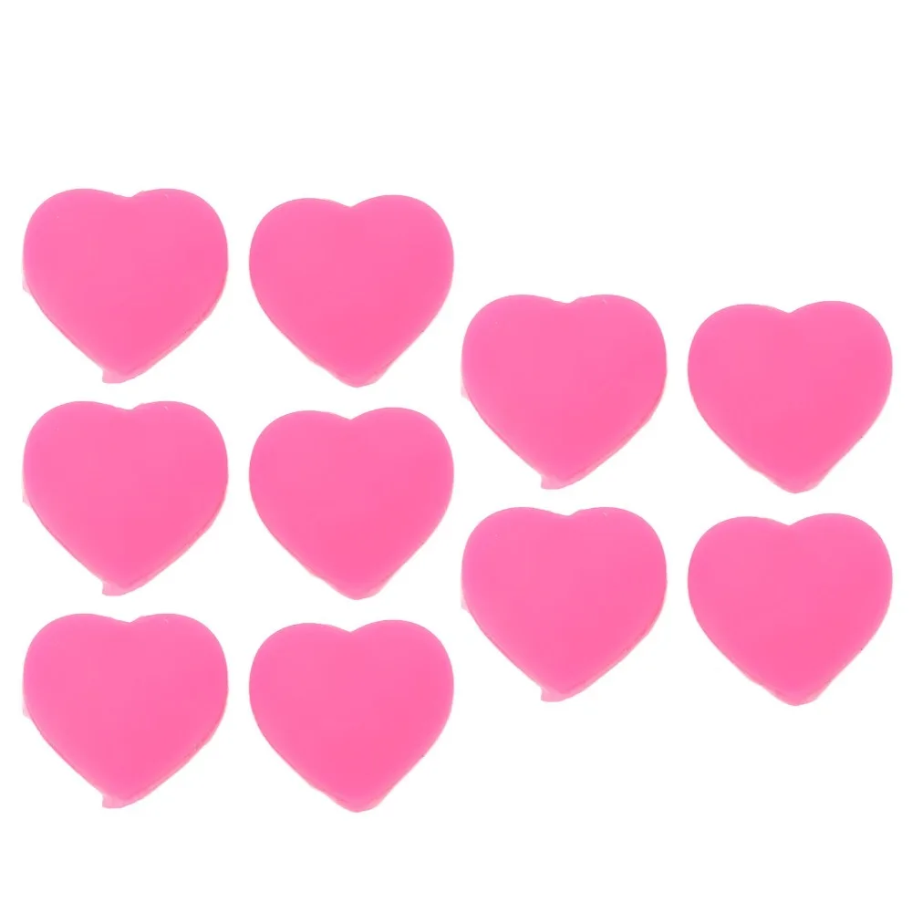 

10pcs Heart Tennis Racket Vibration Dampener Pink Silicone Tennis String Shock Absorber Red Racquet String Dampeners