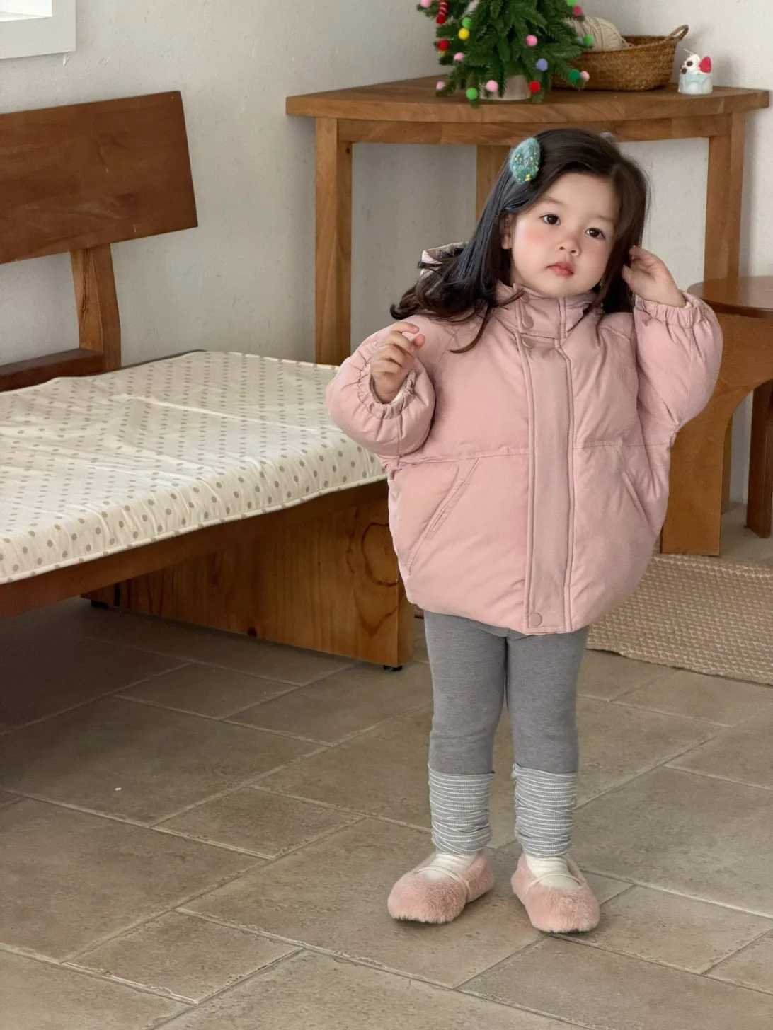 2025 Winter New Baby Cotton Padded Jacket Solid Infant Warm Hooded Coat Plus Velvet Thick Girls Quilted Jacket Toddler Clothes