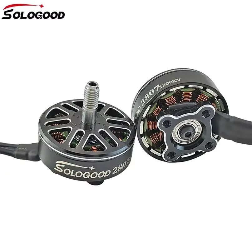 

2 шт. SoloGood 2807 1300KV FPV Бесщеточный двигатель 4 ~ 6S Lipo 5 мм выходной вал для 7-дюймового пропеллера дальнего действия дрона DIY части