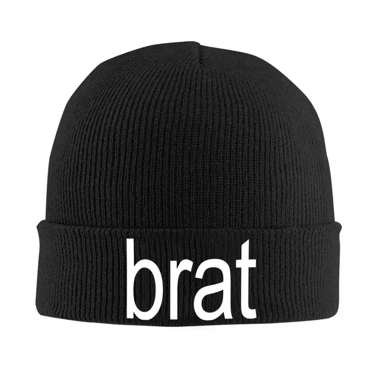 Brat - Charli Xcx Album Cover Art Knitted Hat for Women Men Beanies Winter Hat Pop Music Crochet Cap