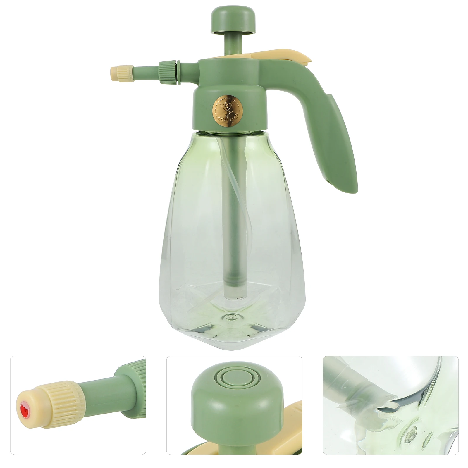 زجاجة سقاية بلاستيكية محمولة خفيفة الوزن قابلة لإعادة الملء للنباتات بتصميم شفاف مقاوم للانسكاب