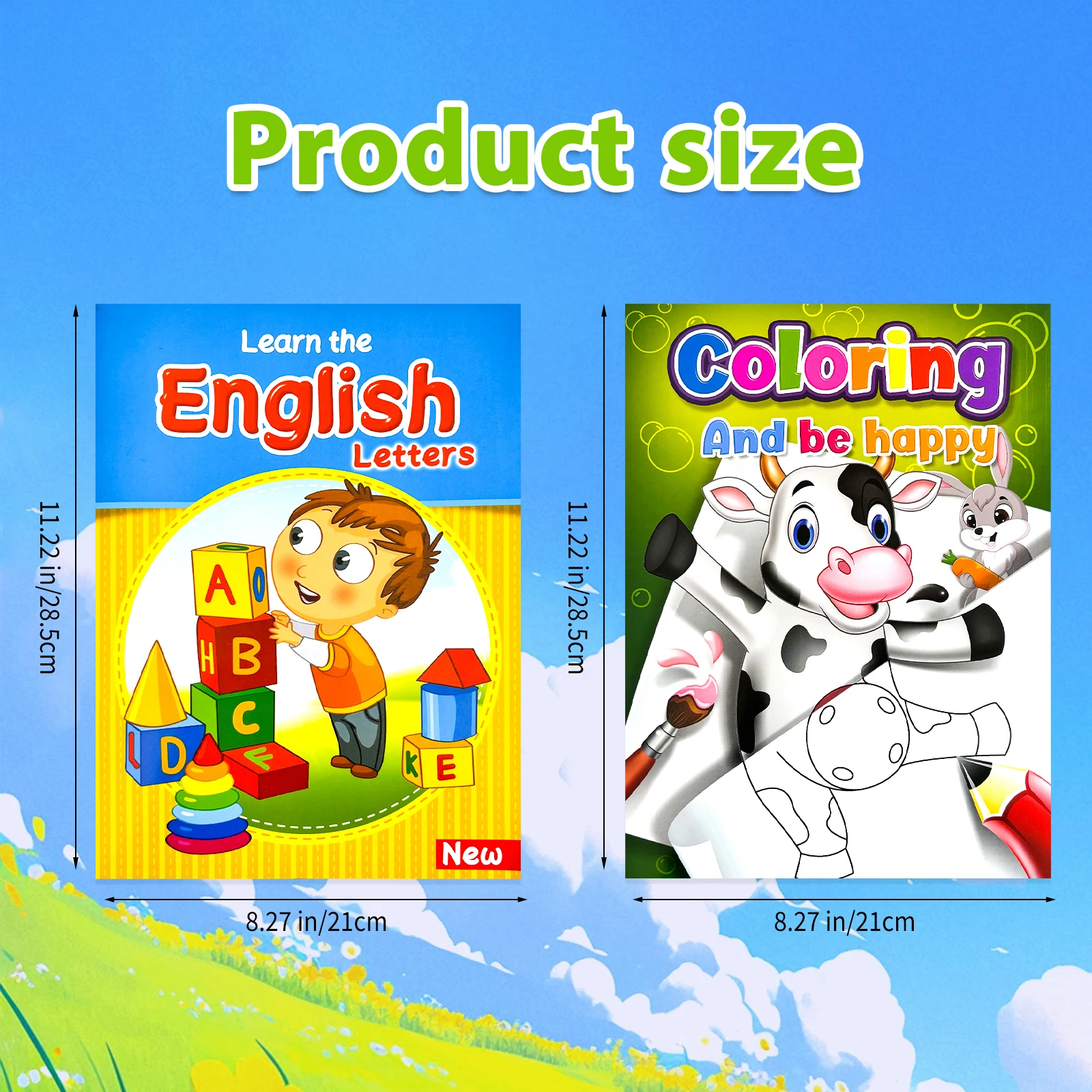 2h1 Children's Letter Coloring Book, Fun Drawing for learning English Letters, Educational books for children aged 3-6