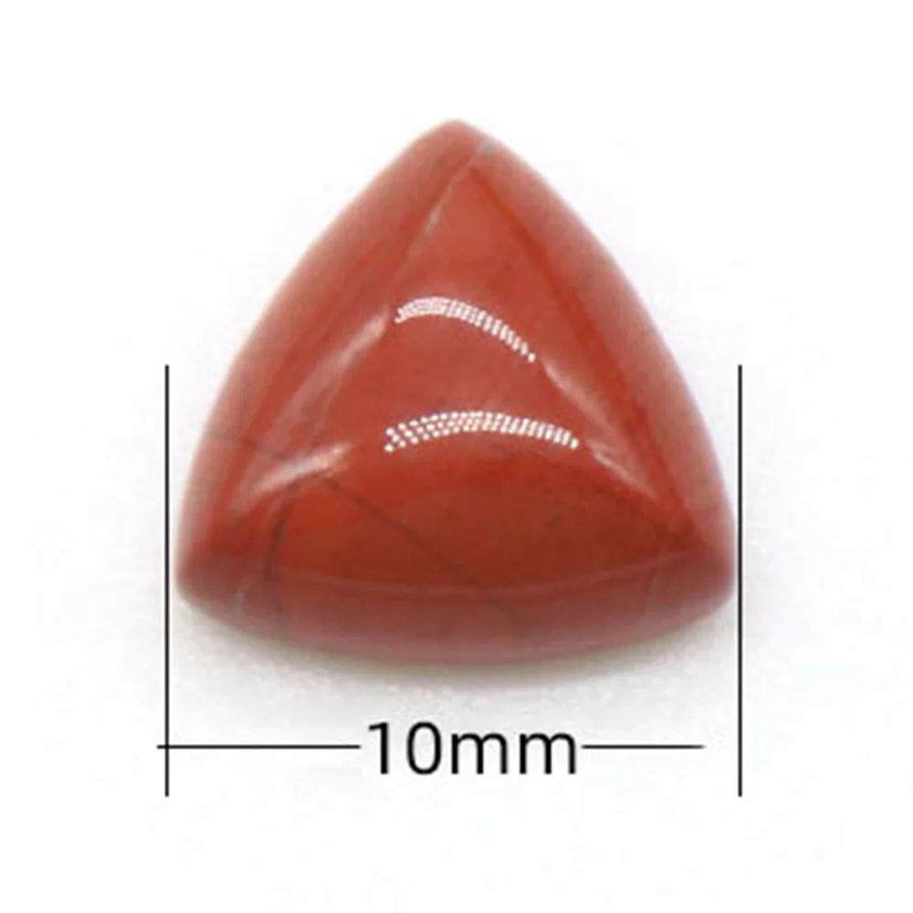 Triangle Cabochons Bead 10mm Natural Stone Quartz Tiger Eye Amethyst Lapis Lazuli Reiki Crystal Gemstone Jewelry Making Fengshui