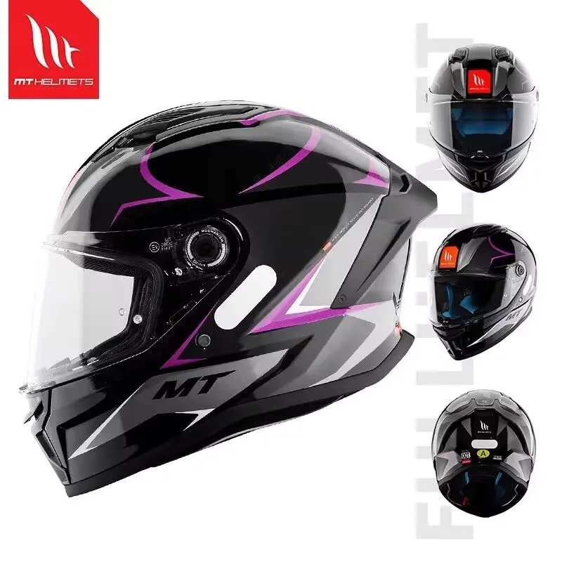 

MT Original Motorcycle Helmet Full face Double Lens Off-Road helmet ECE DOT Certification Cascos para moto Black lens Casco moto