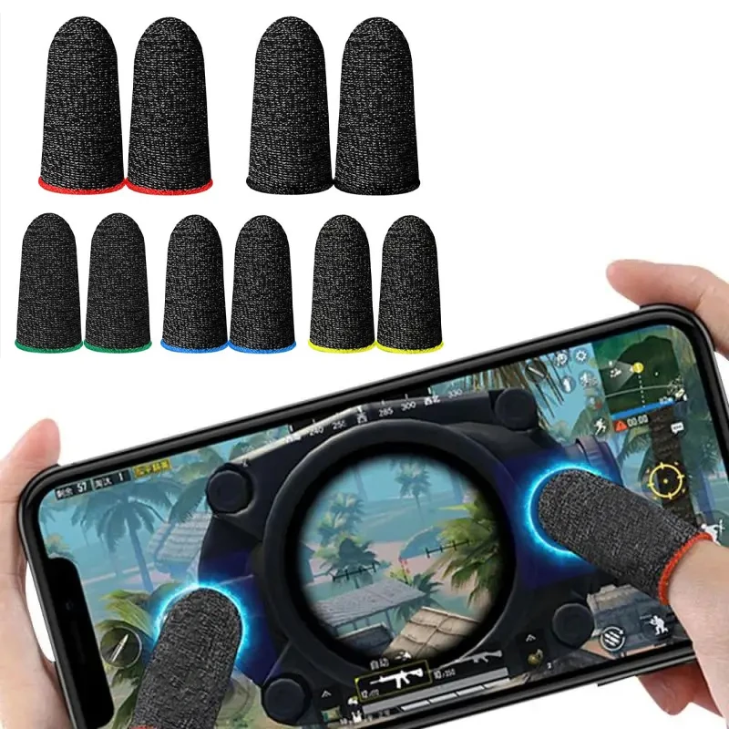 40 stücke Fingerspitzen Für Spiel PUBG Mobile Anti Slip Finger Handschuh Spiel Controller Finger Hülse Für Touchscreen Handy Gaming
