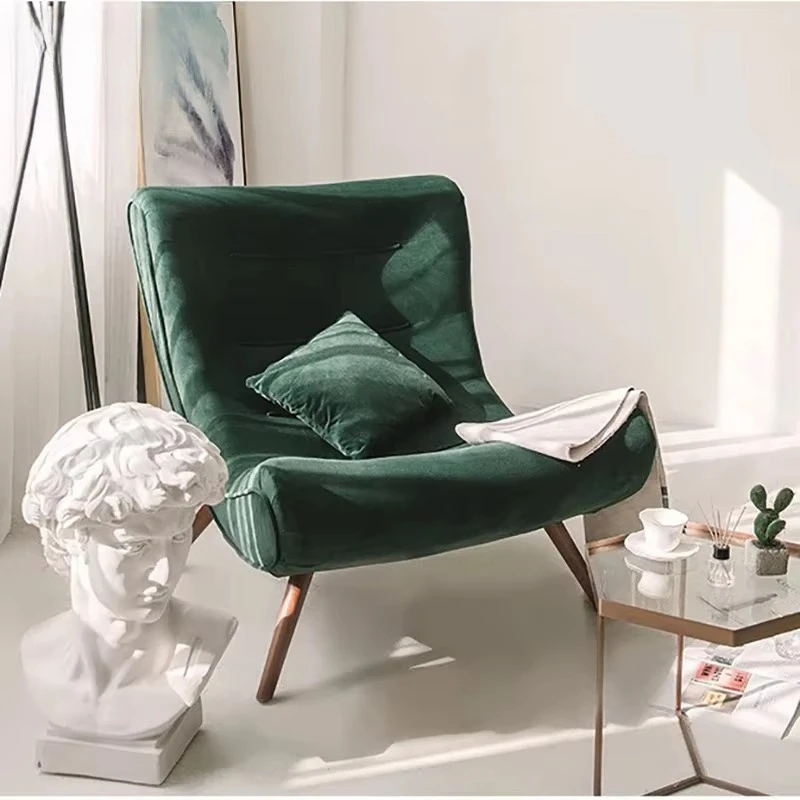 Modern casual fabric sofa chair for multi-scene use, suitable for restaurants, bedrooms, hotels and apartment balconies