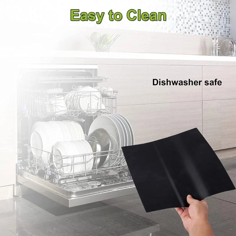 96GF 4 PCS بطانات فرن غير لاصقة حصيرة حصيرة حميمة فرن قابلة لإعادة الاستخدام.