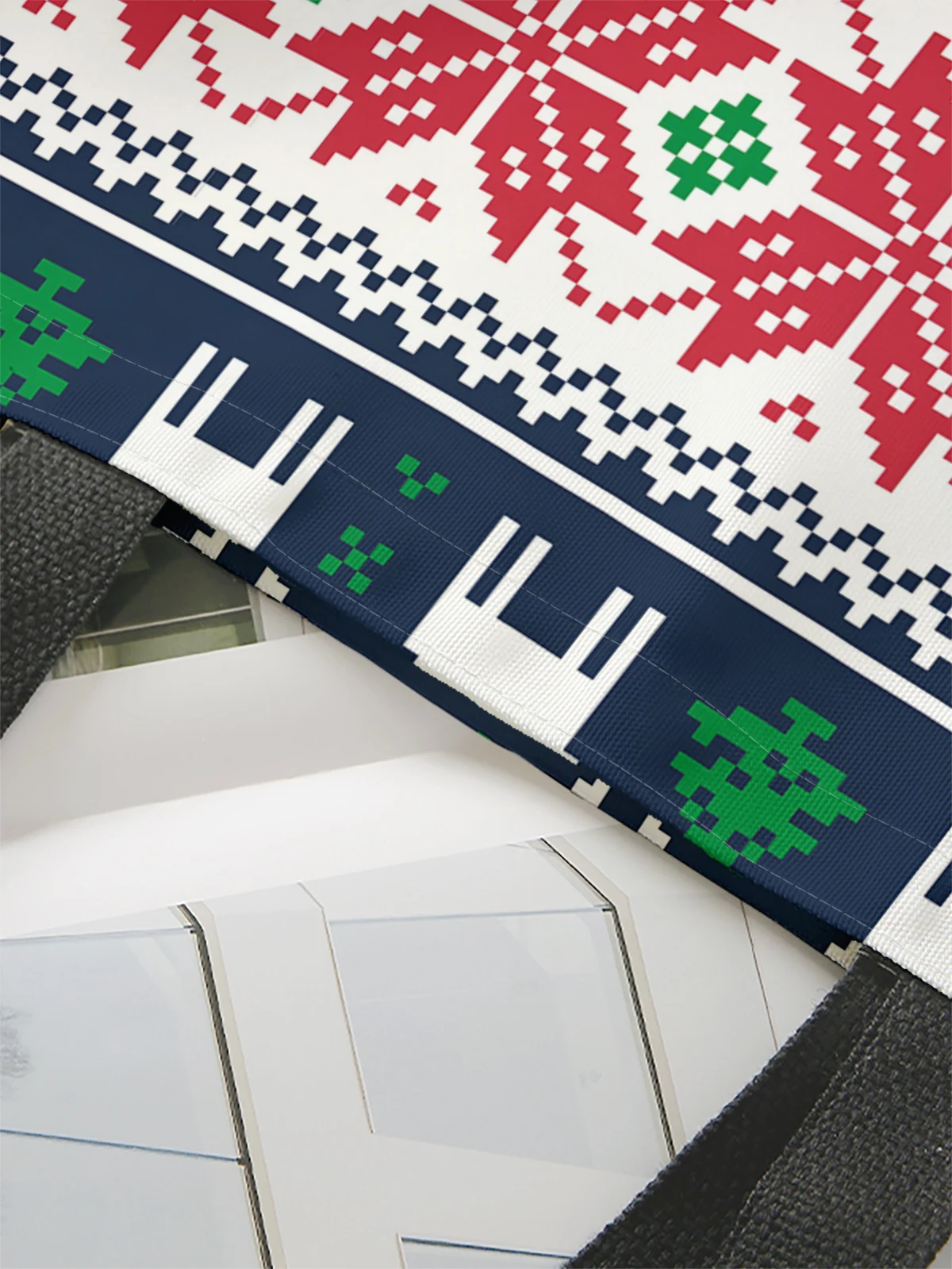 حقيبة يد كاجوال مطبوعة بطابع عيد الميلاد، حقيبة ظهر عصرية قابلة لإعادة الاستخدام، حقيبة يد متعددة الوظائف، حقيبة تسوق قماشية #4