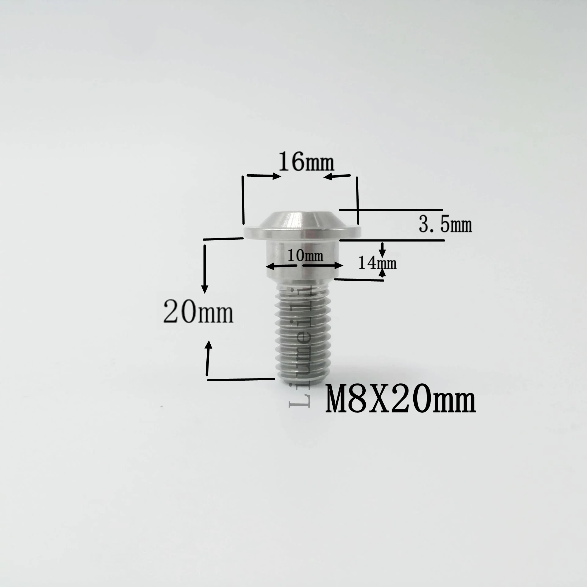 6Pcs/lot Titanium Ti Motorcycle Bike Rotor Bolt Screw Motorbike Rear Brake Bolt M8x20mm Torx T40 For YAMAHA Bike Brake