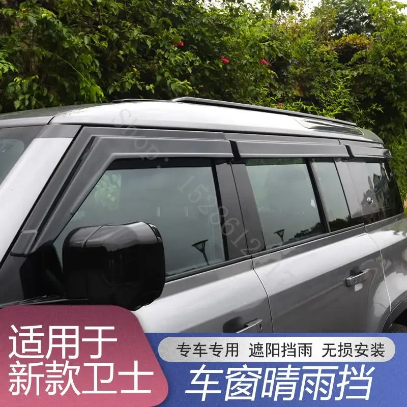 For Land Rover Defender 110/90 2020-2024 Car Window Rain Shield Shelters Cover ABS Sun Window Visor car accessories