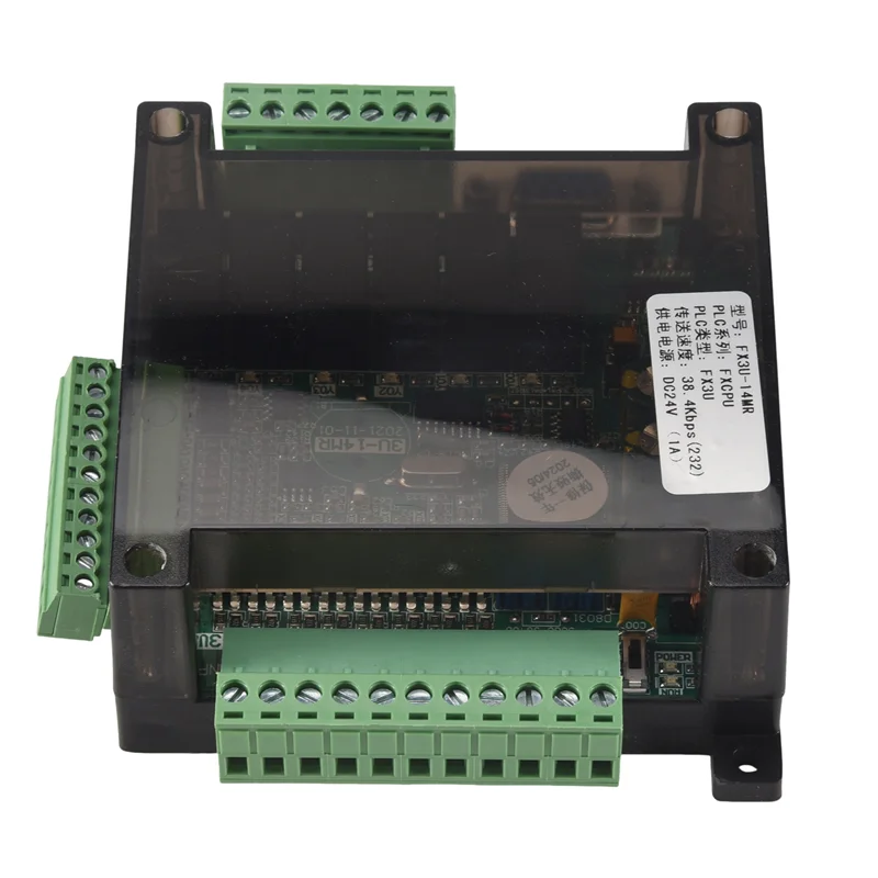 【تخفيضات سريعة】FX3U-14MR PLC لوحة تحكم صناعية 8 مدخلات 6 مخرج تحكم قابل للبرمجة مخرج مرحل، تحكم PLC 24 فولت