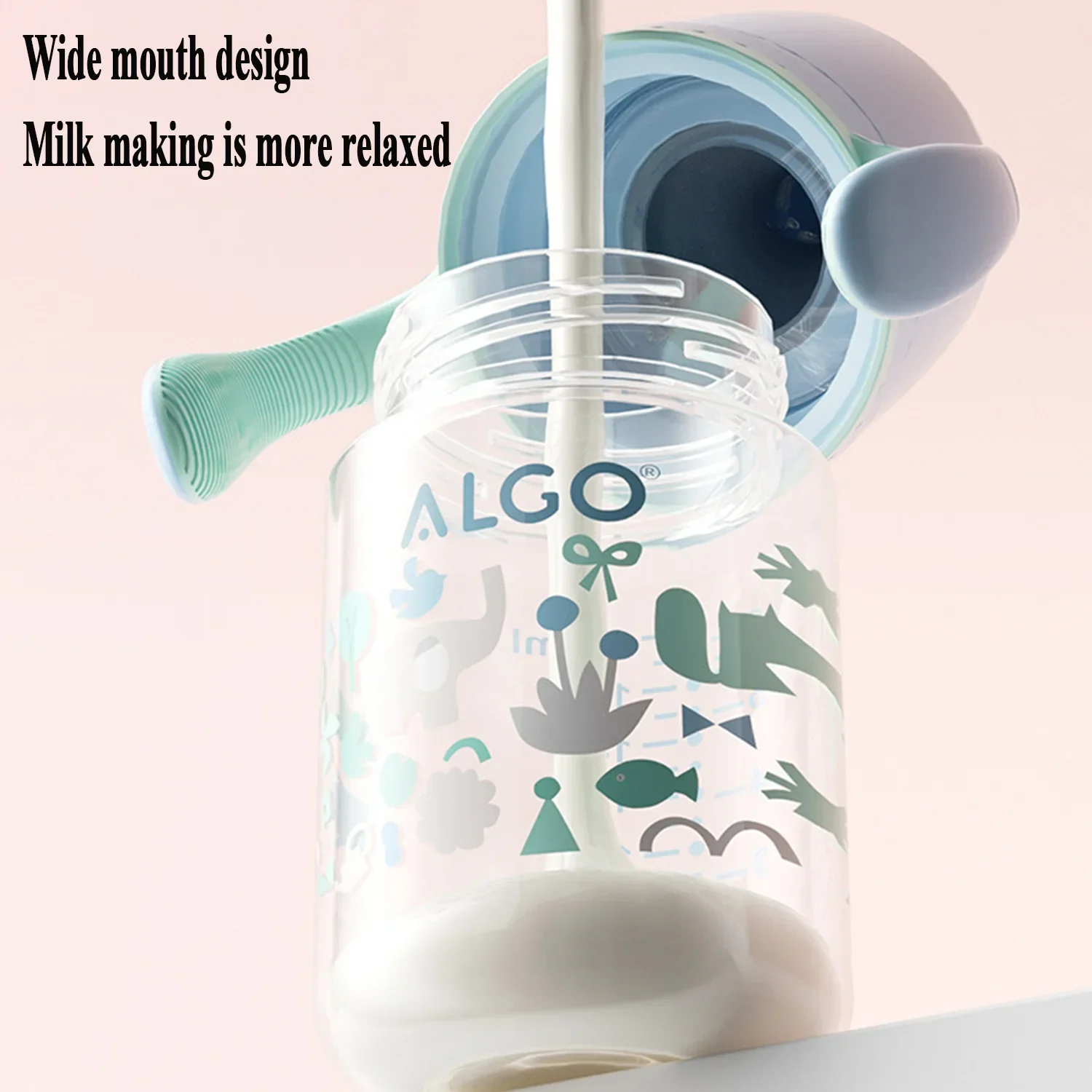 4-Piece Baby Feeding Set for 0-24 Months | Includes 2 Bottles, Pacifier & Lost-Proof Link | Essential Newborn Supplies