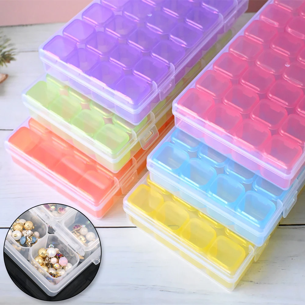 

Diamond Painting Beaded Storage Container with Mosaic Beads Organizer Gridded Bead - Essential Accessory for Craft Enthusiasts
