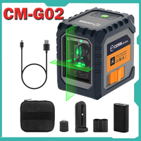 CIGMAN CM-G02 2 Lines Laser Level Self-Leveling Rechargeable 1000mAh Li-ion Battery Easy One-switch Operation High Visibility