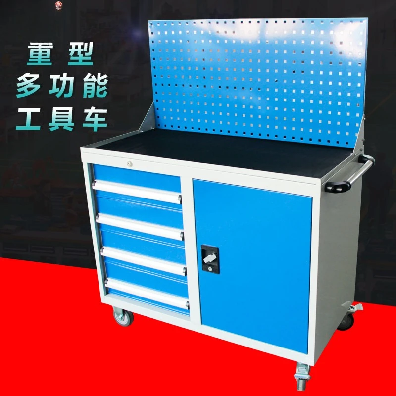 Heavy mobile tool cart trolley multi-function tool cabinet workshop auto repair toolbox drawer maintenance trolley
