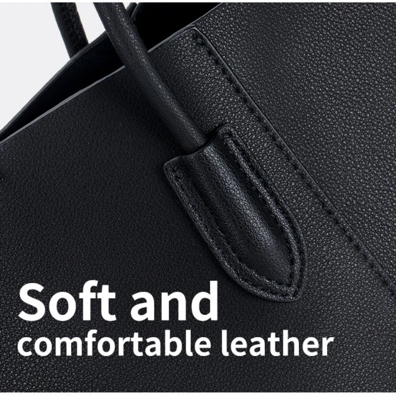 Genuine Leather Casual Totes Bag Women One Shoulder Commuter Handbag Premium Texture Cowhide Large Capacity Armpit Bag